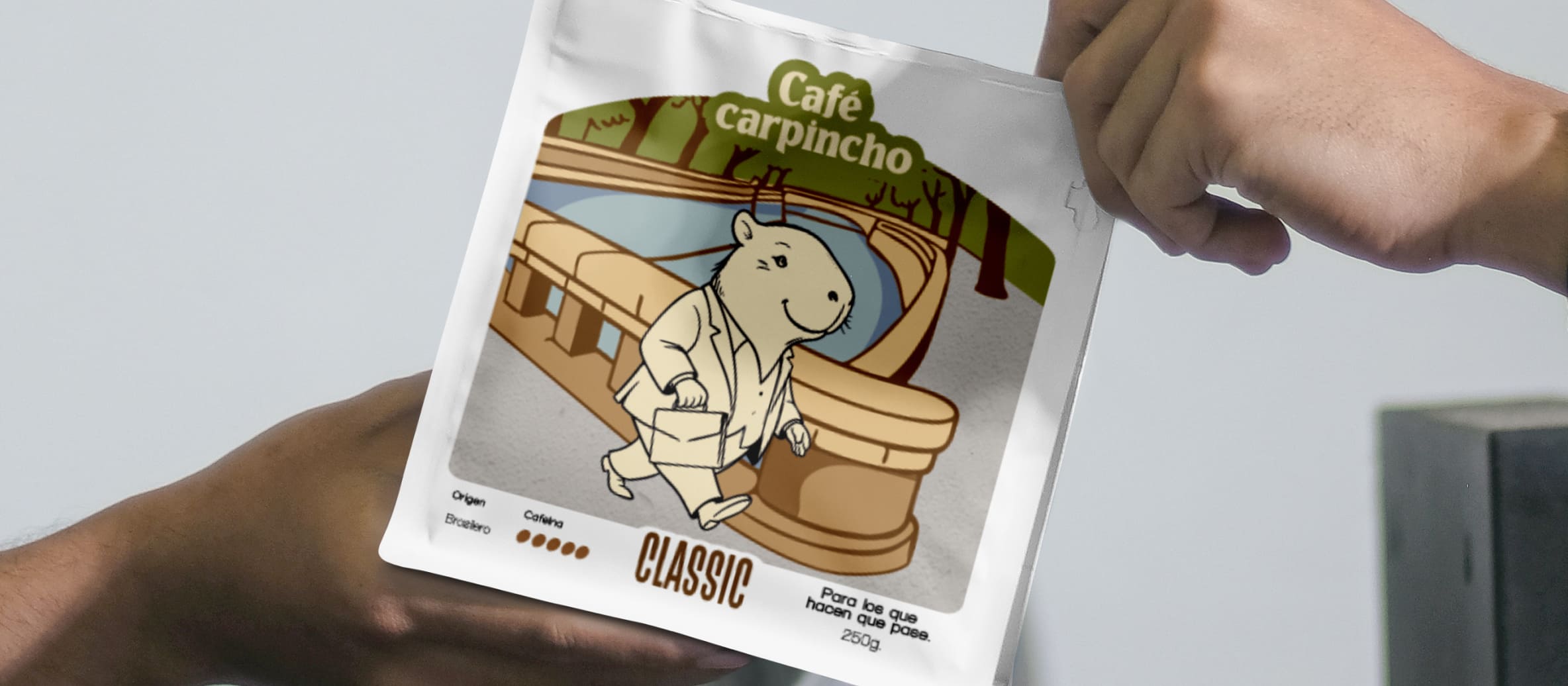 Café Carpincho — identidad visual y packaging
